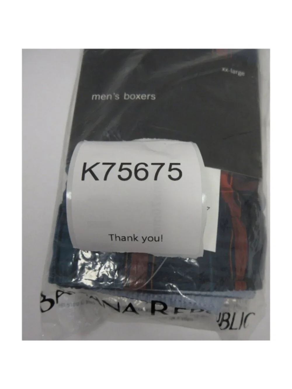 Banana Republic Underwear XXL Orange Boxer Shorts Plaid One Pair Y2K NEW